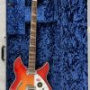 Rickenbacker 90TH Anniversary 4005XC Amber FireGlo with case side